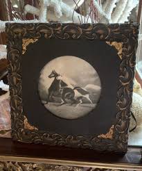 Rare Antique Victorian spirited horses Leroy Hoover lithograph print flash gilt | eBay
