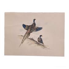 Michael Schofield “pheasants” Signed Artist Proof Serigraph ...