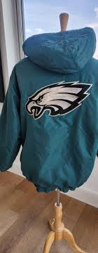 Philadelphia Eagles Hooded Full Zip Down Parka Jacket Size ...