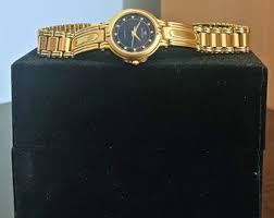 Vintage Rogadis Deluxe - 24K Carat Gold Plated - Unused, Original From the 1980s - Jewelled Women's Watch - Etsy Australia