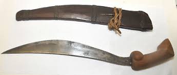 WWII Philippine 18" Moro Lahot Knife Dagger Teak Wood Scabbard Sheath | eBay