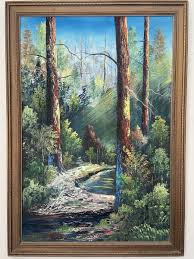 WILLIAM BILL ALEXANDER Sunbeams Stream Trough Redwoods O/C ...