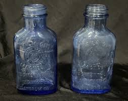 2-Vintage Cobalt Blue glass Milk of Magnesia Bottles | eBay