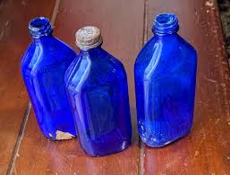 Vintage 3 Phillips Cobalt Blue Bottles - Etsy