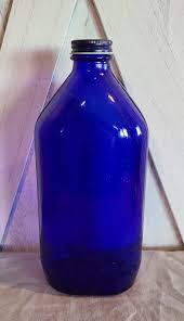 Vintage 9" Cobalt Blue Glass Milk of Magnesia Bottle. - Etsy