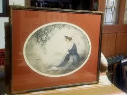 RARE 1925 J HENRICY (HARDY) ORIGINAL SIGNED ETCHING 2 WOMEN ...