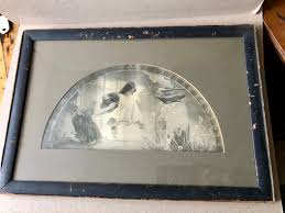 1899 Mourning Print by Howard Grey Douglass, Original Frame ...