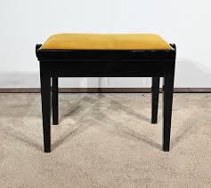 Piano Bench in Black Lacquered Wood, 1970s