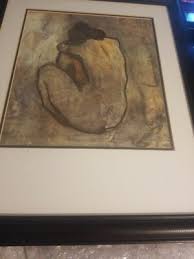 PICASSO Seated blue nudeLARGE COLOR LITHOGRAPH/framed snd signed. | eBay