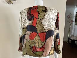 1990s Picasso Blazer Art to Wear Bomber Jacket Holiday Party Artsy Top 80s Wearable Art SA Sang an Korea S/M Button Front Party Retro - Etsy