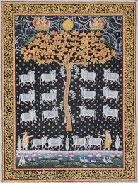 Indian Traditional Beautiful Cows Pichwai Painting on Cloth, Gopis Pichwai Painting, Cow Painting, Religious Art, Home Decor - Etsy