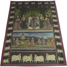Indian Textile in Box Lucite Frame. For Sale at Ruby Lane