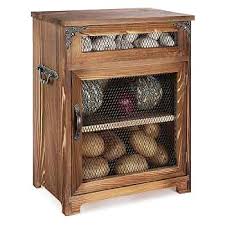 Rustic Wooden Potato & Onion Storage Bin - Kitchen Countertop Vegetable Storage, 12.2"W x 6.5"D x 16"H: Home & Kitchen - Amazon.com