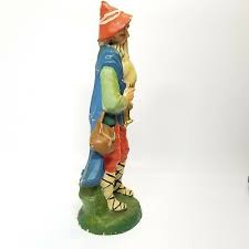 8" Bagpipe Player Shepherd Nativity Paper Mache Composite ...
