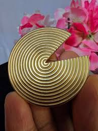 RARE Signed pierre cardin goldtone scarf dress fur clip ...