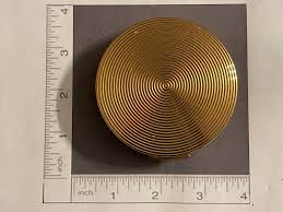 VINTAGE BRASS TONE FLOWER CART DESIGN COMPACT MIRROR CASE | eBay