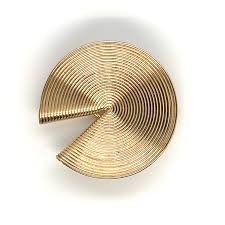 Vintage 14k Yellow Gold Elegant Swirly Circle Pin - Etsy