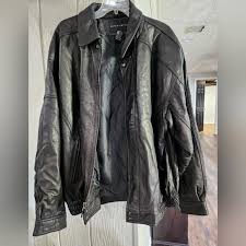 Jackets & Coats | Mens Xlt Black Croft Barrow Leather Jacket ...