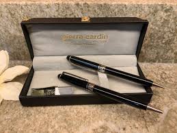 Vintage Pierre Cardin Black and Gold Ballpoint Pen and Mechanical Pencil Set | eBay