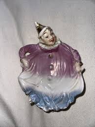 Vintage Art Nouveau Porcelain Pierrot Clown-Dresser Pin Tray ...
