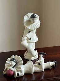 1970s Commedia Dell'Arte-Style Pierrette Porcelain Clown ...