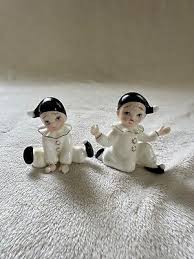 2 Lefton Pierrot Mimes Clowns Figurines | eBay