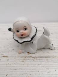 Vintage Pierrot Clown Figurines, Miniature Pierrot Harlequin ...