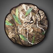 Reading the Tea Leaves by Aaron Laux (Art Glass & Wood Wall Sculpture) | Artful Home