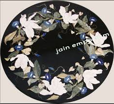 2' black Marble round Dining Coffee corner Center Table Top inlay antique Mosaic | eBay