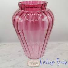 Vintage Glass Vase, Pilgrim Glass Company, Swirl Pattern, Cranberry, 1960s/70s - Etsy