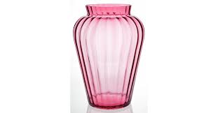 Cranberry 11" Flower Vase by Pilgrim Glass | Replacements, Ltd.