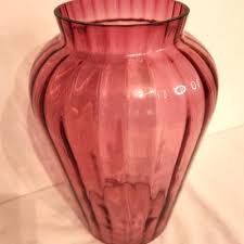 Lot #4 Cranberry Glass Vase | EstateSales.org