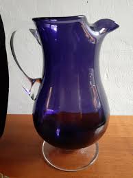 Hand Blown Amethyst glass Pitcher purple artglass vase | eBay