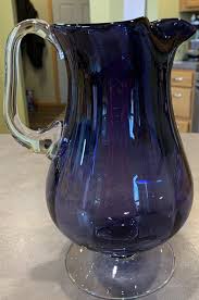 Vintage Badash Crystal Impressions Purple Amethyst Pitcher ...