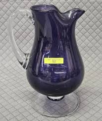 Sold at Auction: 10.5" AMETHYST ART GLASS PITCHER