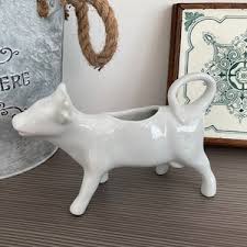 Vintage French APILCO Milk Jug , French Porcelain Creamer, Cow Shaped Jug Farmhouse Kitchen - Etsy