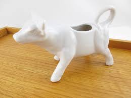 A 'KPM' White on White Porcelain Cow Creamer - French Porcelain - Breakfast Nook or Kitchen Counter - 7" Long - Etsy UK