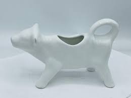 Vintage White Cow Shaped Creamer/milk Jug- Nice Condition ...