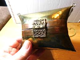 Unbranded~Brass & Copper Pillow Purse With A Blue Lining 1930's-1930's Vintage | eBay