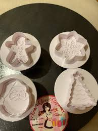 Christmas Cookie Cutter Plunger Set of Four Tree With Star ...