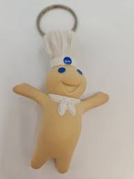 Vintage 1996 Pillsbury Dough Boy Keychain Rubber Figure Poppinfresh | eBay
