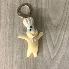 Vintage Pillsbury Doughboy 1996 Keychain, Collectable Vinyl Pillsbury Keychain, Baking, Cooking, Pillsbury, Pillsbury Keychain, Kitchen, - Etsy