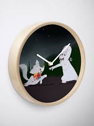 Casper and Ferdie" Clock for Sale by Princess-Lee-Uh | Redbubble