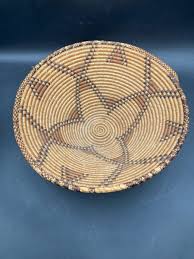 Vintage Apache Native American 10" Sunflower Coil Basket | eBay