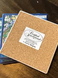 Souvenir Set/4 Coasters 4” North Carolina – Violet Cottage