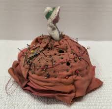 Vintage Half Porcelain Doll Pincushion 4" Tall X 4" Wide Dust included. | eBay