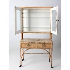 Antique Metal & Glass Cabinet | Chairish