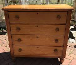Antique 19th C Pine Wood Apothecary Chest Cabinet