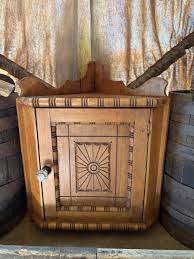 Awesome Early 19thC Primitive English Corner Cabinet Cupboard Early Cabin Goods | eBay