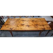 Antique American Rustic Vernacular Pine Farm Table | Chairish